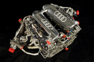The first V12 TDI engine of the Audi R10 TDI