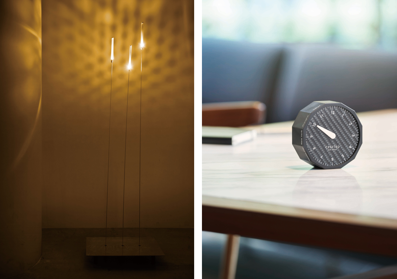 Inaho i World Clock, czyli lampa i zegarek od Lexusa