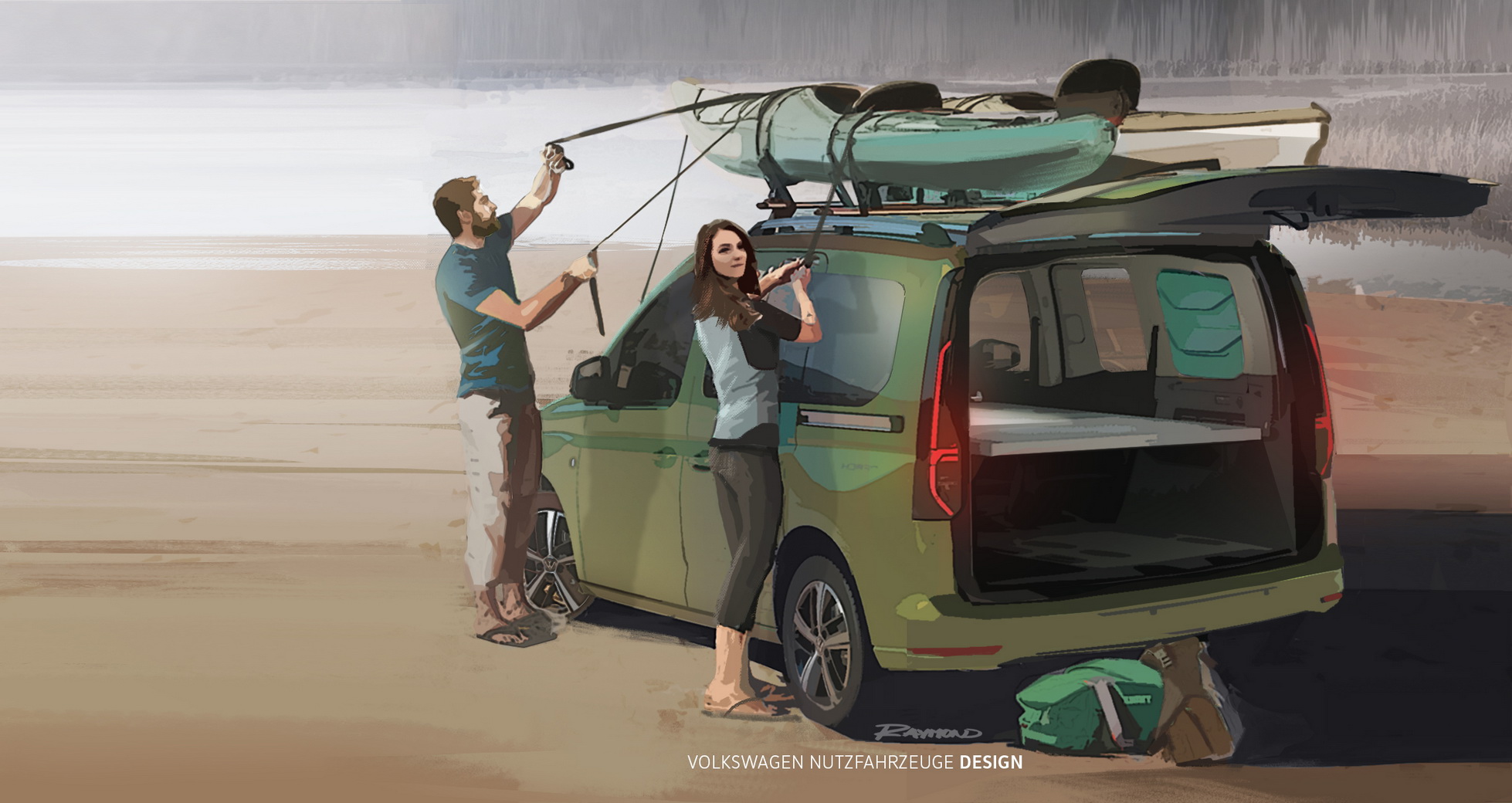  VW Caddy mini kamper – Spanie pod gwiazdami