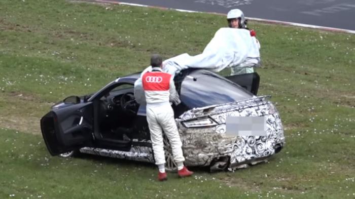 Prototyp Audi TT RS rozbity na Nürburgringu