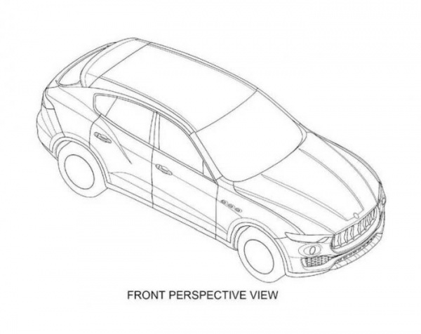Maserati Levante na szkicach patentowych